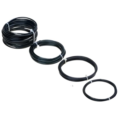 Basteldraht 5,0 m/Rolle, 1,0/1,5/2,0/3,0 mm, schwarzer Aluminiumdraht, weich, vielseitig einsetzbar, lackiertes Metall, DIY-Ohrringe, Halsband, Halskette, Schmuckherstellung(2.0mm) von BDXMKS
