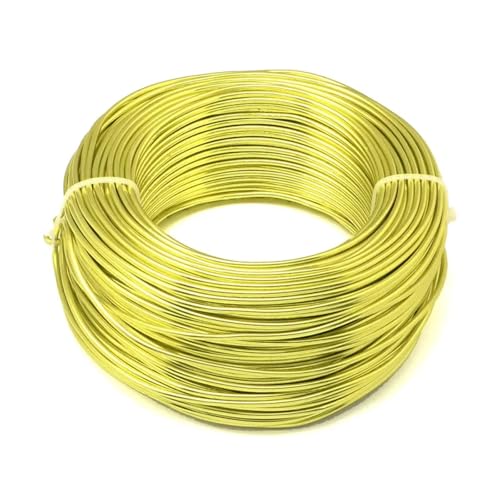 Basteldraht 500 g Aluminiumdrähte 1,2/2,5/3,5 mm, biegsamer, flexibler Basteldraht, Schmuckzubehör for Armbänder, Ohrringe, Bonsai, Basteln, DIY-Herstellung(GreenYellow) von BDXMKS