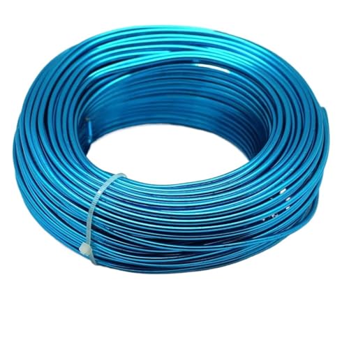 Basteldraht Großhandel 35~225,0 Meter 4 Größe Ganze Rolle Aluminiumdraht Modeschmuck Erkenntnisse for Schmuck Machen DIY Aluminium Handwerk Draht Überzogene(Bule,2mm 55meter) von BDXMKS