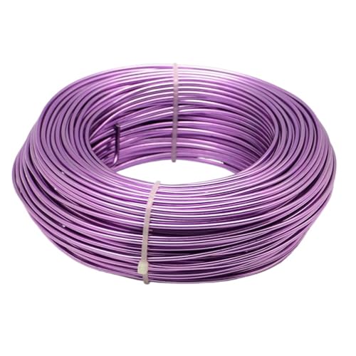 Basteldraht Großhandel 35~225,0 Meter 4 Größe Ganze Rolle Aluminiumdraht Modeschmuck Erkenntnisse for Schmuck Machen DIY Aluminium Handwerk Draht Überzogene(Light purple,1mm 225meter) von BDXMKS