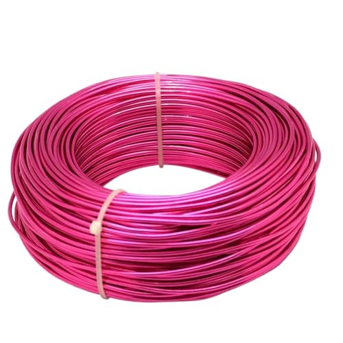 Basteldraht Großhandel 35~225,0 Meter 4 Größe Ganze Rolle Aluminiumdraht Modeschmuck Erkenntnisse for Schmuck Machen DIY Aluminium Handwerk Draht Überzogene(Pink,2mm 55meter) von BDXMKS
