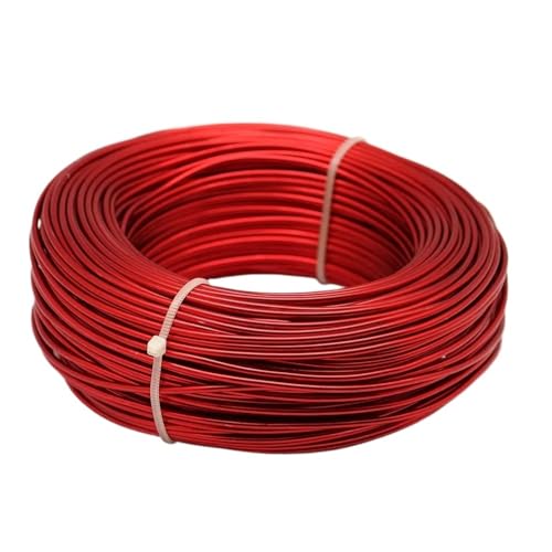 Basteldraht Großhandel 35~225,0 Meter 4 Größe Ganze Rolle Aluminiumdraht Modeschmuck Erkenntnisse for Schmuck Machen DIY Aluminium Handwerk Draht Überzogene(Red,2.5mm 35meter) von BDXMKS