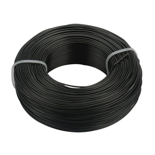 Basteldraht Schmuckzubehör Vergoldeter Aluminiumdraht 1,0 mm/1,2 mm/1,5 mm/2,0 mm/2,5 mm/3,0 mm Aluminium-Metalldraht for DIY-Schmuckzubehör(Black,1mm about 10m) von BDXMKS