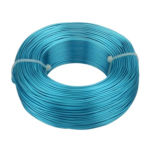 Basteldraht Schmuckzubehör Vergoldeter Aluminiumdraht 1,0 mm/1,2 mm/1,5 mm/2,0 mm/2,5 mm/3,0 mm Aluminium-Metalldraht for DIY-Schmuckzubehör(Blue,1mm about 10m) von BDXMKS