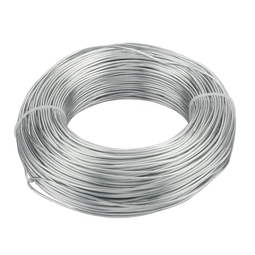 Basteldraht Schmuckzubehör Vergoldeter Aluminiumdraht 1,0 mm/1,2 mm/1,5 mm/2,0 mm/2,5 mm/3,0 mm Aluminium-Metalldraht for DIY-Schmuckzubehör(Silver,2.5mm about 3m) von BDXMKS
