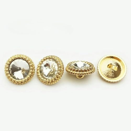 10 Stück Durchmesser 11/12/15/17/20 mm, rund, gelb, Strass-Ösenknöpfe, Strass-Knöpfe für Mäntel, Strass-Knöpfe zum Basteln von Strickjacken, Gold + Weiß, 10 Stück, 11 mm 10 Stück Durchmesser 11/12/15/17/20 mm, rund, gelb, Strass-Ösenknöpfe, Strass-Knöpfe für Mäntel, Strass-Knöpfe zum Basteln von Strickjacken, Gold + Weiß, 10 Stück, 11 mm von BDXZGX