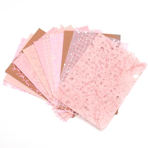 16 Blatt Bastelpapier Muster Scrapbook Craft Papier Bastelpapier Scrapbook Papier Set – Craft Papiers Dekoratives für DIY, Albumgestaltung & Handbuch-Dekoration in Lila (Gelb, 140mm) von BDYLYS