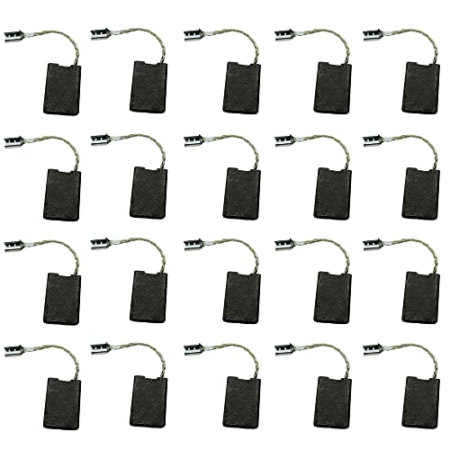 20 Stück Motorkohlebürsten, BE-TOOL Kohlebürsten Ersatz für elektrische Winkelschleifer, 180# (6 x 16 x 23 mm) Kohlebürste für Elektrowerkzeug von BE-TOOL