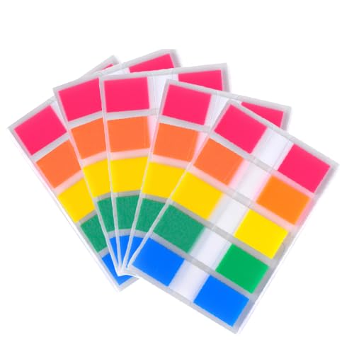Haftnotizen, Flaggen, Index-Tabs, 500 Stück, 5 Farben, Seitenmarker, Index-Tabs, selbstklebende Pfeil-Klebe-Tabs zum Anmerken, Bücher, Dateien – Typ A von BE-TOOL