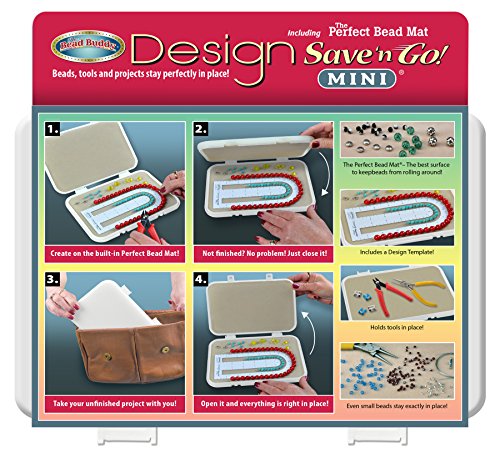 Bead Buddy Design Save and Go Mini-Perlen-Set, tragbar, für Perlenarbeiten, Maße: 15,2 x 22,9 x 1,27 cm von BEAD BUDDY