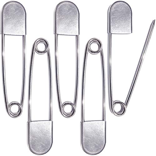 BEADNOVA 12,7 cm große Sicherheitsnadeln für Kleidung, große, schwere Sicherheitsnadeln für Mode, Nähen, Quilten, Decken, Polster, Wäsche und Handwerk (13 cm, 5 Stück) von BEADNOVA