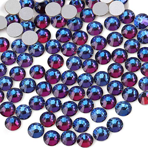 Beadsland 1440 Stücke Flache Rückseite Strasssteine, Nagel Kristalle Strasssteine Für Nägel, Blauer Vulkan, SS20(4.6-4.8mm) von BEADSLAND