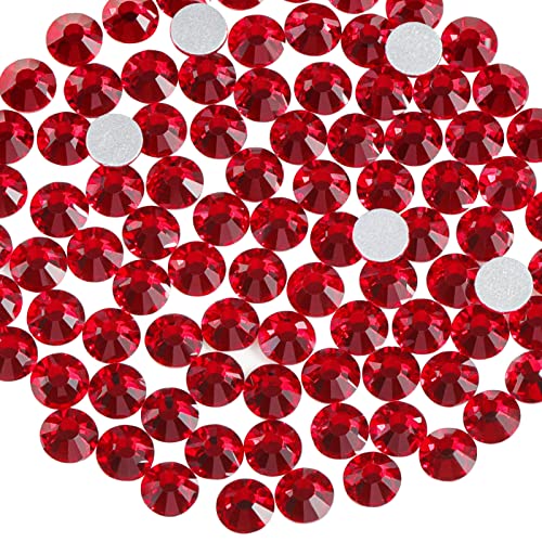 Beadsland 1440 Stücke Flache Rückseite Strasssteine, Nagel Kristalle Strasssteine Für Nägel, Dunkles Rot, SS20(4.6-4.8mm) von BEADSLAND