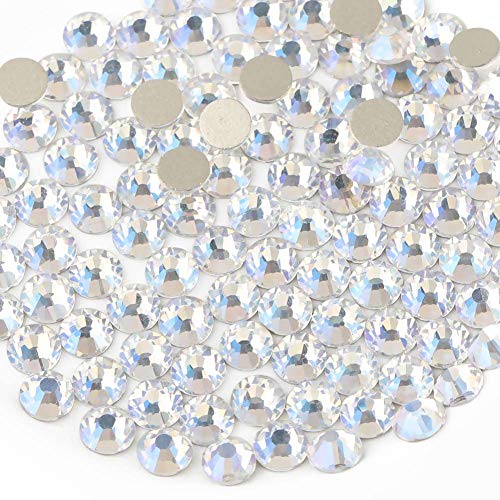 BEADSLAND 288 Stücke Flache Rückseite Strasssteine, Nagel Kristalle Strasssteine Für Nägel, Blauer Mondlicht, SS30(6.4-6.6mm) von BEADSLAND