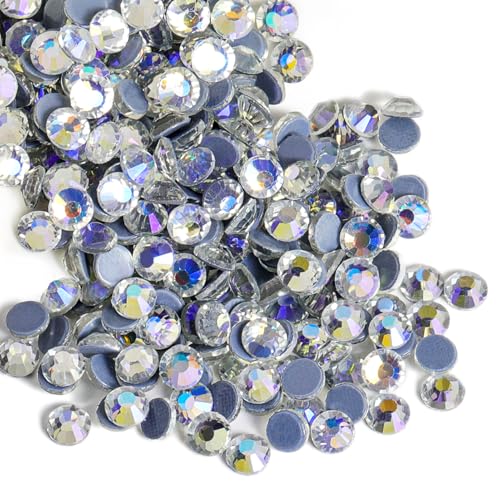 Beadsland 1440 Stück Hotfix Strasssteine, Hitzefix Strasssteine zum Basteln, Hotfix Kristall Runde Edelsteine, Sternenklarer Himmel (SS16/3.8-4.0mm) von BEADSLAND
