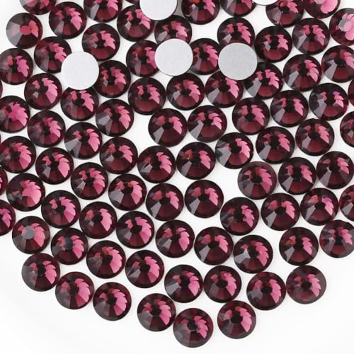 BEADSLAND 1440 Stücke Flache Rückseite Strasssteine, Nagel Kristalle Strasssteine Für Nägel, Amethyst, SS20(4.6-4.8mm) von BEADSLAND