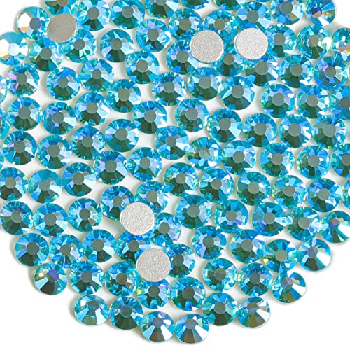 BEADSLAND 1440 Stücke Flache Rückseite Strasssteine, Nagel Kristalle Strasssteine Für Nägel, Aquamarin AB, SS3(1.3-1.4mm) von BEADSLAND