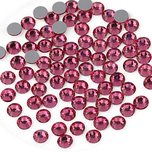 Beadsland 1440 Stücke Flache Rückseite Strasssteine, Nagel Kristalle Strasssteine Für Nägel, Rosa, SS16(3.8-4.0mm) von BEADSLAND