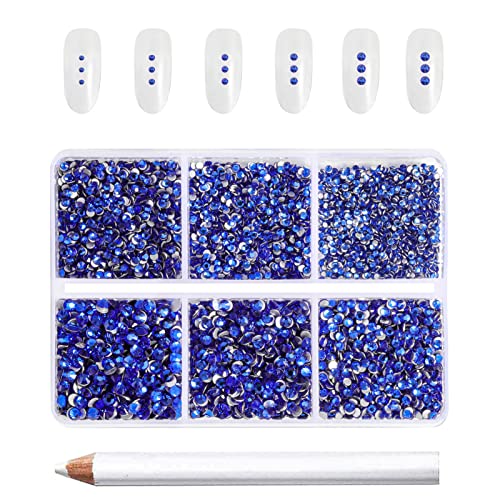 Beadsland 7200pcs Flatback Strasssteine für Nagel,Blaue Strasssteine Kristall Runde Edelsteine für Kunsthandwerk,gemischt 6 Größen mit Wachsmalstift Kit,SS3-SS10,Saphirblau Beadsland 7200pcs Flatback Strasssteine für Nagel,Blaue Strasssteine Kristall Runde Edelsteine für Kunsthandwerk,gemischt 6 Größen mit Wachsmalstift Kit,SS3-SS10,Saphirblau von BEADSLAND