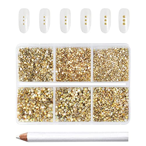 Beadsland 7200pcs Strasssteine für nägel,gold Strasssteine set für gesicht strasssteine zum basteln,gemischt 6 Größen mit Wachs Stift Kit,SS3-SS10,Metallgold Beadsland 7200pcs Strasssteine für nägel,gold Strasssteine set für gesicht strasssteine zum basteln,gemischt 6 Größen mit Wachs Stift Kit,SS3-SS10,Metallgold von BEADSLAND