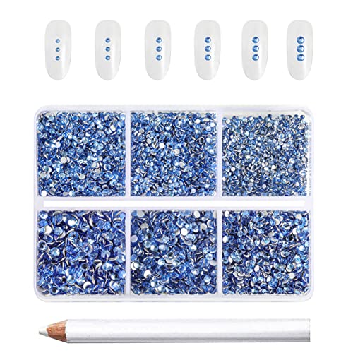 Beadsland 7200pcs Strasssteine für nägel,hellblau Strasssteine set für gesicht strasssteine zum basteln,gemischt 6 Größen mit Wachs Stift Kit,SS3-SS10,Hellblau Beadsland 7200pcs Strasssteine für nägel,hellblau Strasssteine set für gesicht strasssteine zum basteln,gemischt 6 Größen mit Wachs Stift Kit,SS3-SS10,Hellblau von BEADSLAND