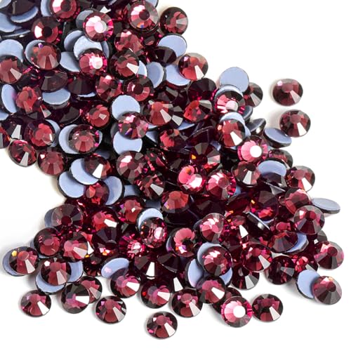 BEADSLAND Hotfix Strasssteine, 1440 Stück Flatback Kristall Strasssteine zum Basteln, Kleidung, Basteln, Dekorationen, Amethyst, SS12, 3.0-3.2 mm von BEADSLAND