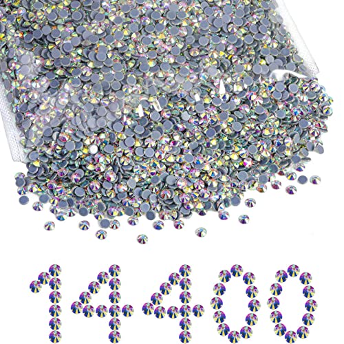 Beadsland Hotfix Strasssteine Bulk, 14400 Stück Kristall Hotfix Strasssteine zum Basteln Kleidung DIY Dekoration, Kristall Weiss AB, SS20, 4.6-4.8mm Beadsland Hotfix Strasssteine Bulk, 14400 Stück Kristall Hotfix Strasssteine zum Basteln Kleidung DIY Dekoration, Kristall Weiss AB, SS20, 4.6-4.8mm von BEADSLAND