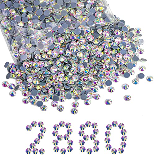 Beadsland Hotfix Strasssteine Bulk, 2880 Stück Kristall Hotfix Strasssteine zum Basteln Kleidung DIY Dekoration, Kristall Weiss AB, SS30, 6.3-6.5mm Beadsland Hotfix Strasssteine Bulk, 2880 Stück Kristall Hotfix Strasssteine zum Basteln Kleidung DIY Dekoration, Kristall Weiss AB, SS30, 6.3-6.5mm von BEADSLAND