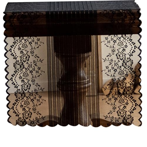 BEAHING Schwarzer Spitze Tischläufer, Spitze Tisch Runner 18x47 '' Elegant Hollow Schwarz mit gekrümmten Kanten für Schrankbett BEAHING Schwarzer Spitze Tischläufer, Spitze Tisch Runner 18x47 '' Elegant Hollow Schwarz mit gekrümmten Kanten für Schrankbett von BEAHING