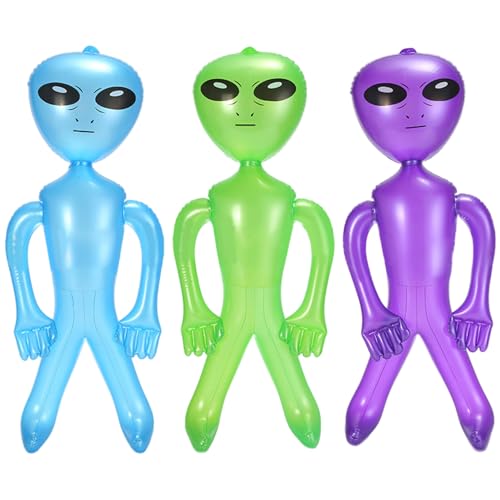 Blow Up Alien, 3PCS aufblasbare Alien 33, 5 Zoll Riesen PVC für Halloween -Party -Dekorationen Foto -Requisiten von BEAHING
