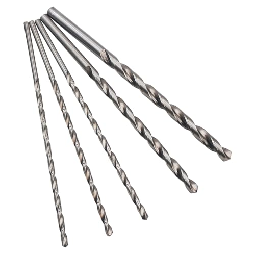 Bohrbitset, 5pcs Twist Drill Bit Set, 8 Zoll lang 4/5/6/8/10mm Hochgeschwindigkeitsstahl gerade Shank für Metallbearbeitung, Holzbearbeitung, Metrik Bohrbitset, 5pcs Twist Drill Bit Set, 8 Zoll lang 4/5/6/8/10mm Hochgeschwindigkeitsstahl gerade Shank für Metallbearbeitung, Holzbearbeitung, Metrik von BEAHING