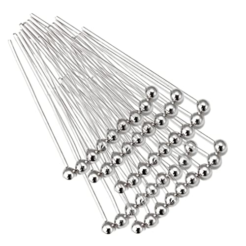Edelstahl XL Long Ball Head Pins für Schmuckherstellung, Ohrringe, Handwerkshypoallergen (70 mm x 24 Gauge) 3 Zoll von BEAHING