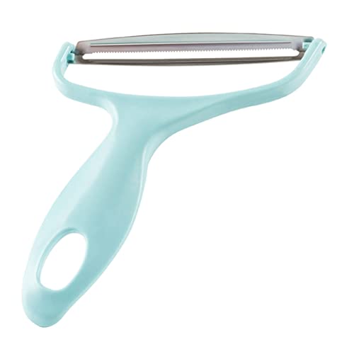 Obstschäler, Gemüseschäler Edelstahl Weitmundkohlautometer Multifunktional Obst Slicer für Küche, breiter Mund, blau von BEAHING
