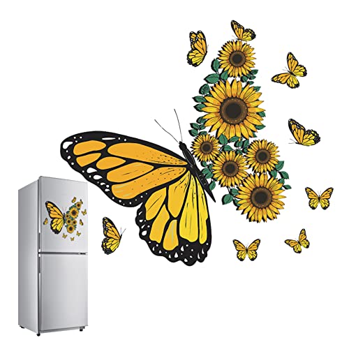 Sommer Sonnenblumen Wandaufkleber mit Schmetterling Sonnenblumenspiegel Aufkleber groß Sommer Sonnenblumen Wandaufkleber mit Schmetterling Sonnenblumenspiegel Aufkleber groß von BEAHING