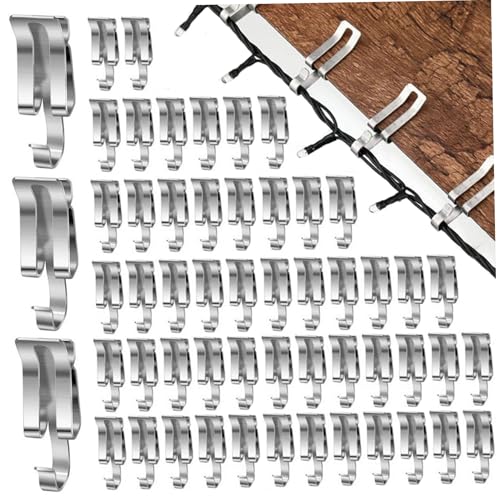 Weihnachtslichtklammern 100pcs robuste Aluminium -Rinnen -Clips Fixierter Kabelhänger Haken im Freien Kabelklemme Haken für Feenleuchten Dachhänge Urlaub, Gosse Weihnachtslichtklammern 100pcs robuste Aluminium -Rinnen -Clips Fixierter Kabelhänger Haken im Freien Kabelklemme Haken für Feenleuchten Dachhänge Urlaub, Gosse von BEAHING