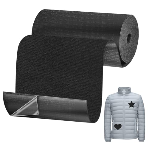 BEASAFY Selbstklebender Stoff, 10cm × 160cm Klebeband für Stoff, Wasserdicht Textilklebeband, Reparaturflicken Daunenjacke, Schwarz Nylon Flicken Selbstklebend für Sofas Autositze Zelte BEASAFY Selbstklebender Stoff, 10cm × 160cm Klebeband für Stoff, Wasserdicht Textilklebeband, Reparaturflicken Daunenjacke, Schwarz Nylon Flicken Selbstklebend für Sofas Autositze Zelte von BEASAFY
