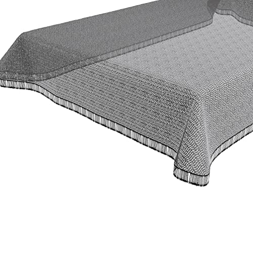 BEAUTEX Moa Weichschaum Tischdecke mit Fransen, Garten, Balkon, Terrasse, Camping - Rund 160 cm, Anthrazit BEAUTEX Moa Weichschaum Tischdecke mit Fransen, Garten, Balkon, Terrasse, Camping - Rund 160 cm, Anthrazit von BEAUTEX