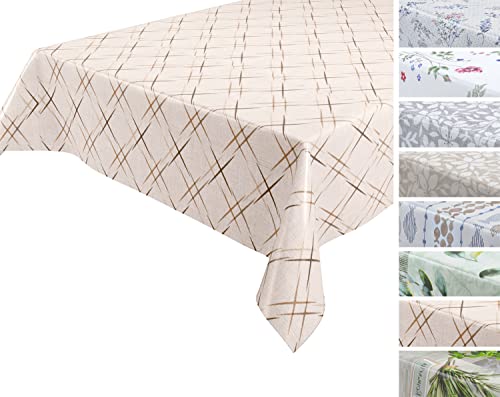 BEAUTEX Wachstuchtischdecke, abwischbare Tischdecke, RUND OVAL ECKIG, Motiv und Größe wählbar (Exzellent, Eckig 140x160 cm) von BEAUTEX