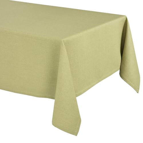 Elegante Tischdecke mit natürlicher Leinenoptik, Lina Tischdecke und Tischläufer, Größe und Farbe wählbar (Eckig 110x160 cm, Savannengras) von BEAUTEX