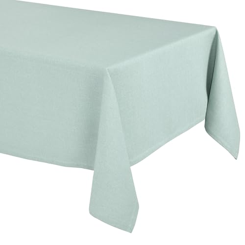 Elegante Tischdecke mit natürlicher Leinenoptik, Lina Tischdecke und Tischläufer, Größe und Farbe wählbar (Eckig 130x160 cm, Eisminze) von BEAUTEX