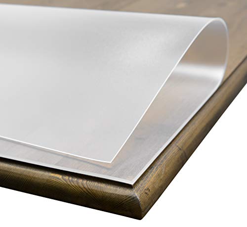 Tischdecke Folie 2 mm transparent einseitig mattiert, Keine BLASENBILDUNG, Schutzfolie Tischschutz, Größe wählbar (Eckig 110 x 90 cm) von BEAUTEX