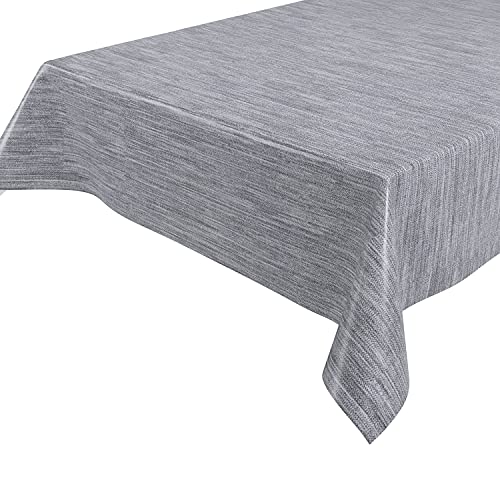 Wachstuch Tischdecke Meterware abwischbar, Reliefdruck Georginias Grau, Größe wählbar (240x140 cm) von BEAUTEX