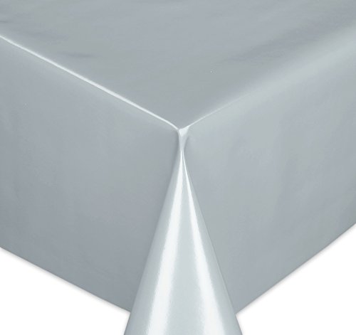 Wachstuchtischdecke Tischdecke Wachstuch abwischbar, Glatte Oberfläche Uni Motiv Grau, Farbe + Größe wählbar 220x140 cm von BEAUTEX