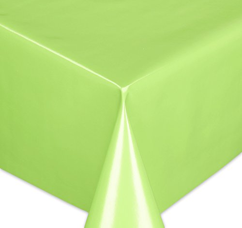 Wachstuchtischdecke Tischdecke Wachstuch abwischbar, Glatte Oberfläche Uni Motiv Grün, Farbe + Größe wählbar 240x140 cm von BEAUTEX