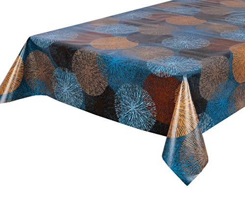 Wachstuchtischdecke Wachstuch Tischdecke abwischbar ECKIG RUND OVAL, Motiv und Größe wählbar (Motiv: Feuerwerk bunt, Rund 140 cm) von BEAUTEX