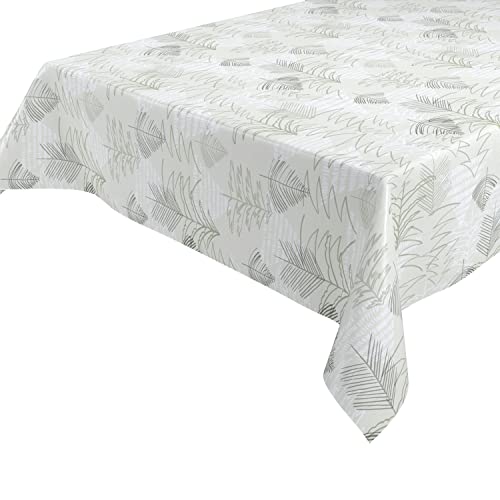 Wachstuchtischdecke abwischbar Tischdecke RUND ECKIG, Weihnachten Motiv und Größe wählbar (Eckig 140x160 cm, Tanne Beige) von BEAUTEX