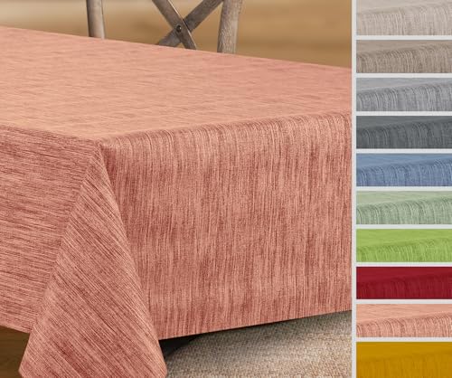 Wachstuchtischdecke rund oval eckig, Georginias Tischdecke abwischbar, Farbe und Größe wählbar (Eckig 240x140 cm Terra) von BEAUTEX