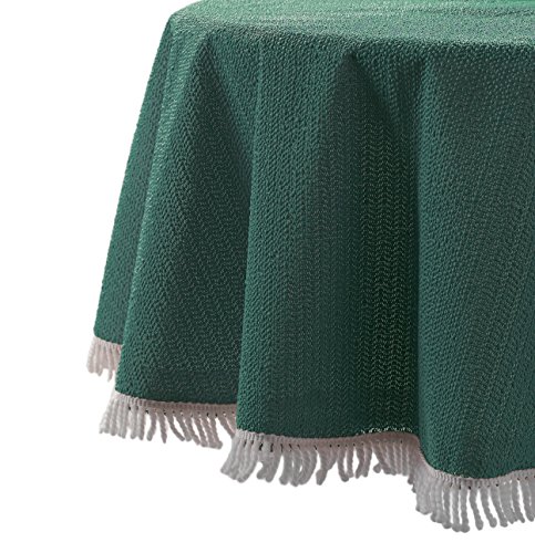 Wetterfeste Garten Balkon Terrasse Camping Weichschaum Tischdecke, Größe + Farbe wählbar (oval 140x190 cm, Dunkelgrün) von BEAUTEX