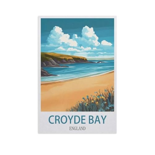 BEAYODKP DIY Malen nach Zahlen，Croyde Bay, England，diy malen nach zahlen erwachsene landsch Mit Pinsel und Acrylfarbe Erwachsenenfarbe nach Zahlen Kits Kunst（40x50cm） 15.7x19.6 Zoll-FX78 von BEAYODKP
