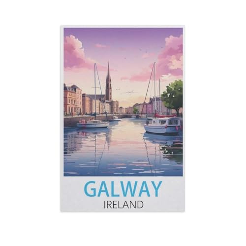BEAYODKP DIY Malen nach Zahlen，Galway Irland，diy malen nach zahlen erwachsene landsch Mit Pinsel und Acrylfarbe Erwachsenenfarbe nach Zahlen Kits Kunst（50x60cm） 19.6x23.6 Zoll-FU58 von BEAYODKP